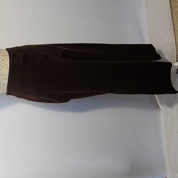 Chico's Brown Cropped Stretch Front Zip Button Pocket Pants Size 3/XL-16 Short - Picture 4 of 13